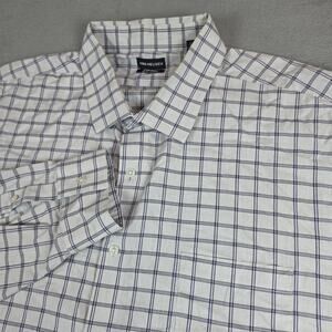 Van Heusen Stain Shield Shirt Mens Big Fit Stretch Plaid Button Down Long Sleeve